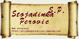 Stojadinka Perović vizit kartica